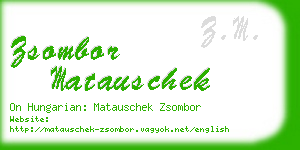 zsombor matauschek business card